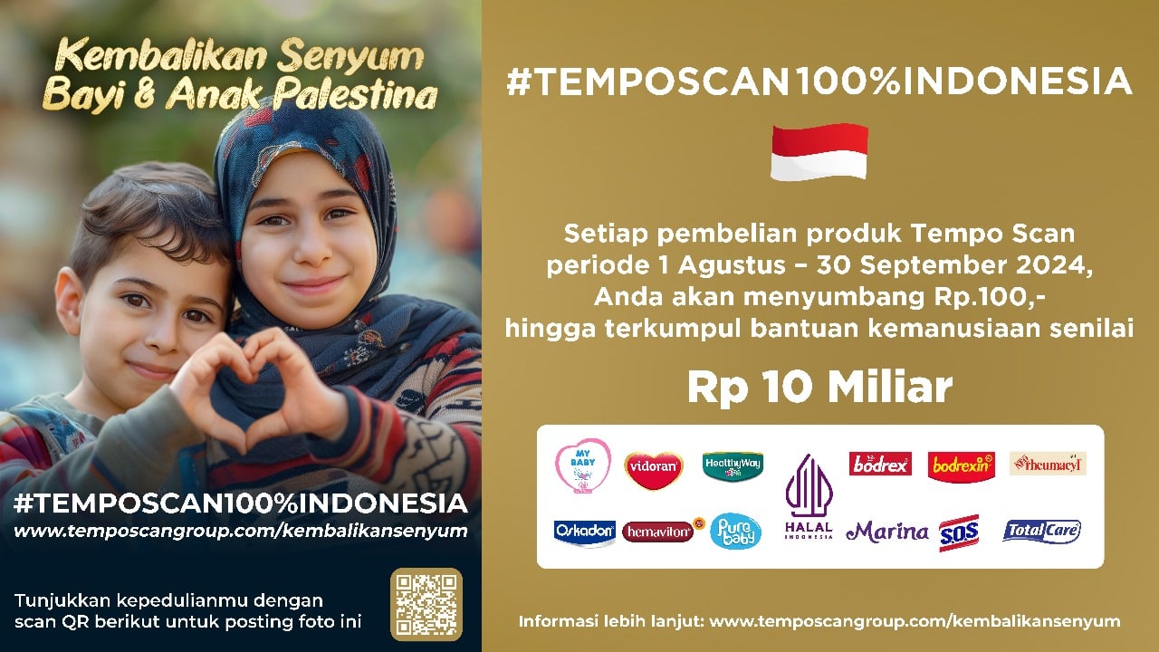 Tempo Scan Ajak Kembalikan Senyum Bayi dan Anak Palestina